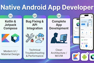 develop native android app using kotlin