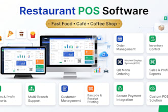 provide pos software for restaurant fast food café shops