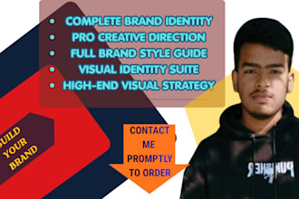 be your creative director and design a complete brand visual identity