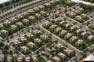 rezoning 3d residential house,villa complex,urban masterplan, landscape exterior