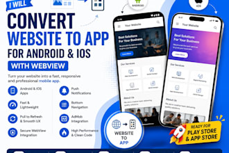 convert website to app for android and ios with webview