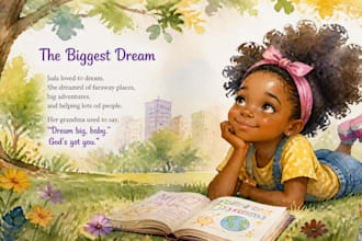 draw african american children book illustration