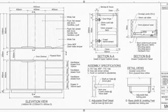do shop drawing, elevation, detail, cabinet, furniture