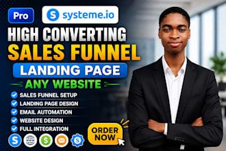 be your systemeio expert, design systeme io landing page systeme io sales funnel