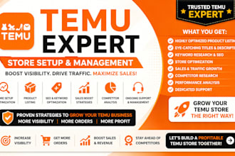 do temu product listing upload import bulk research online store promotion