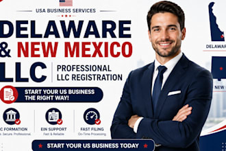 register your delaware or new mexico llc with ein support