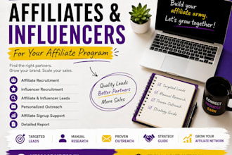 recruit affiliates and influencers for your affiliate program