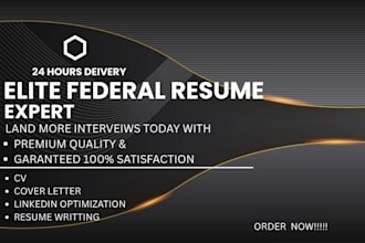 write a professional ats federal resume for USA jobs