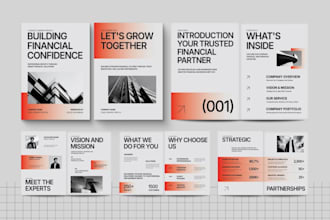 design business brochure, company profile, annual report and booklet design
