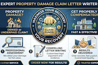 draft homeowners and fire damage insurance claim letters