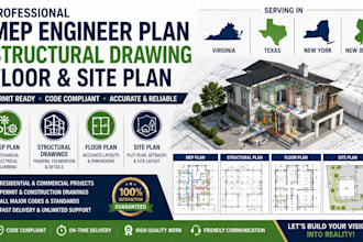 mep engineer plan structural drawing floor and site plan in virginia texas ny nj