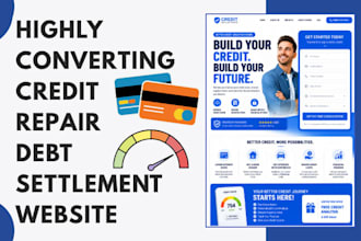 design highly converting credit repair debt settlement website