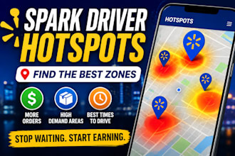 help you find the best spark driver hotspots and high demand delivery