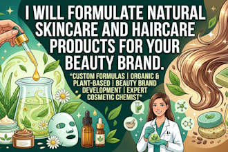formulate natural skincare and haircare products for your beauty brand