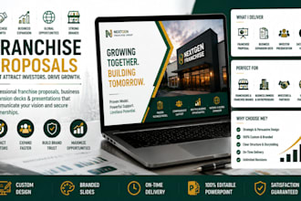 design franchise proposal, business expansion deck and presentation