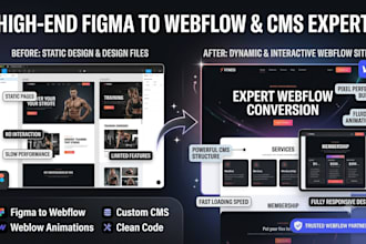 design webflow website, figma to webflow, webflow cms, webflow animation