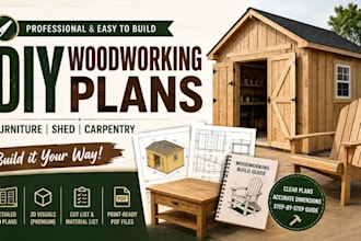 create DIY woodworking plans, furniture designs, shed blueprints and build guide