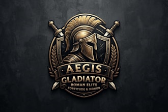 design a powerful gladiator logo for your brand