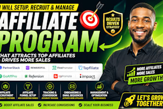 recruit affiliates, set up your affiliate program and optimize your sales funnel