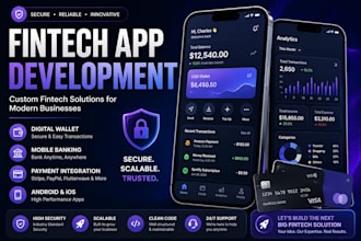 develop a secure fintech app, digital wallet, and banking app