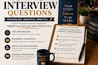 write personalized author interview questions for your book