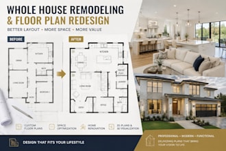 design your whole house remodeling and floor plan redesign
