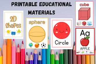 design custom educational materials and printable flashcards