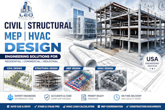 design civil, structural engineering plans and construction drawings