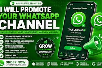 organically promote your whatsapp channel and streaming community engagements