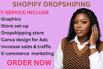 set up shopify store and shopify dropshipping store