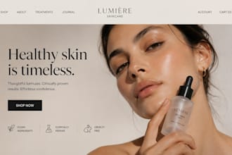 build squarespace skincare beauty fashion boutique ecommerce website