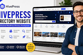 build modern hivepress directory website or listing website