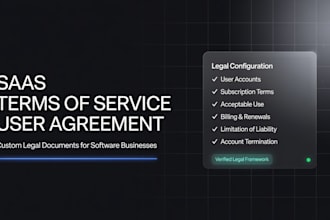 draft a professional US attorney saas terms of service and user agreement