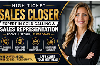 high ticket sales closer sales representative b2b lead generation online sales