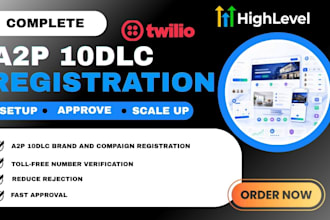 a2p 10dlc registration twilio gohighlevel tollfree verification ghl landing page