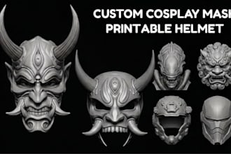 sculpt custom 3d cosplay 3d mask 3d armor design 3d helmet stl for 3d printing