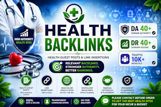 build health backlinks via health guest post on high da health sites