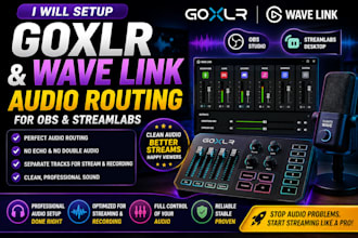 setup goxlr, wave link audio routing for obs and streamlabs