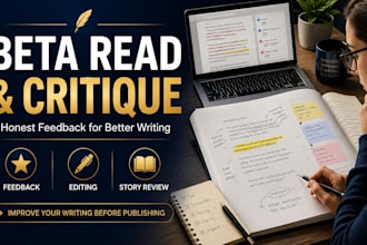 beta read, critique, and provide detailed feedback on your  writing