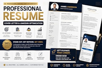 write ats resume, cover letter and linkedin profile