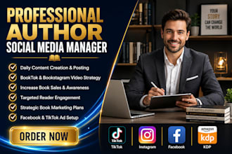 booktok author social media manager, booktok promoter, video editor