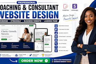 design mobirise strikingly coaching consultant business website