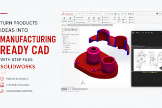 turn products ideas into manufacturing ready cad with step files solidworks