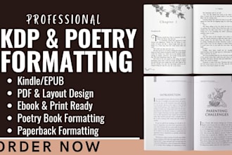 format your manuscript for amazon KDP, poetry book format, paperback formatting