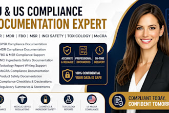 provide gpsr compliance mdr compliance, mocra compliance and toxicology report
