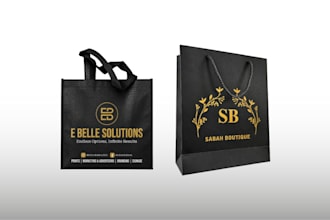 design a professional packaging bag with dieline and mockup