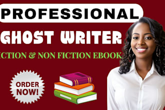 ghostwrite or rewrite your fiction and non fiction ebook