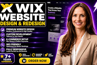 create a modern wix website design redesign wix website or wix ecommerce website
