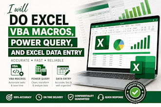 do excel vba macros, power query, and excel data entry
