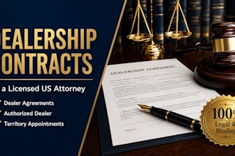 draft comprehensive legal contracts for automotive or retail dealers